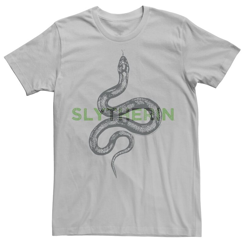 アニメキャラクター レディース トップス Tシャツ Licensed Character Men's Harry Potter Slytherin Snake Sketch Tee Silver シルバー