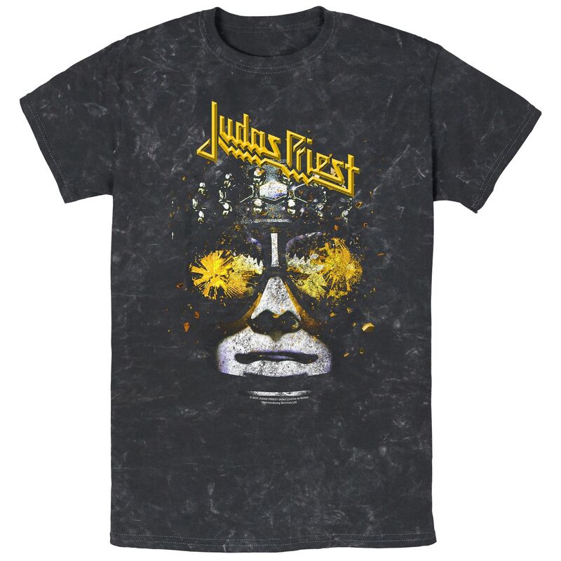 アニメキャラクター レディース トップス Tシャツ グラフィック Licensed Character Men's Judas Priest Killing Machine Mineral Wash Graphic Tee Black ブラック