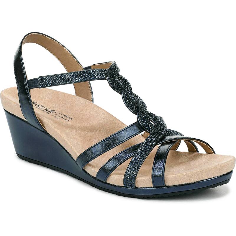 ライフストライド レディース シューズ パンプス LifeStride Miami Women'strappy Wedges Lux Navy ネイビー