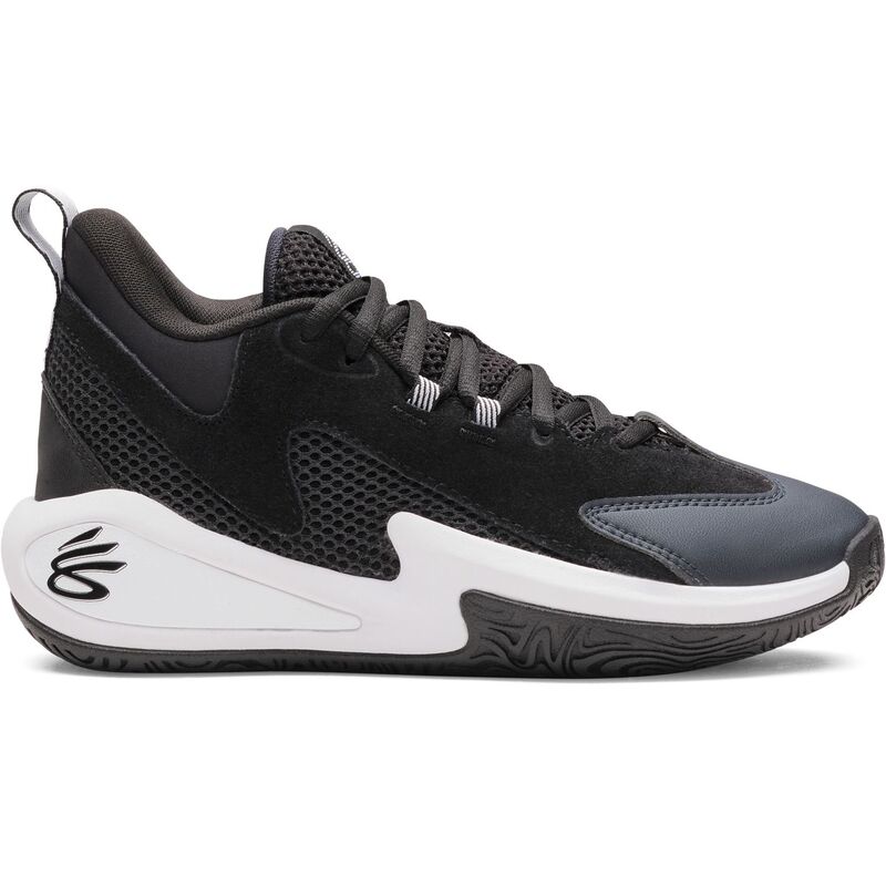 アンダーアーマー レディース シューズ スニーカー Under Armour Curry 3Z 25 Kids Basketball Shoes Black White ホワイト