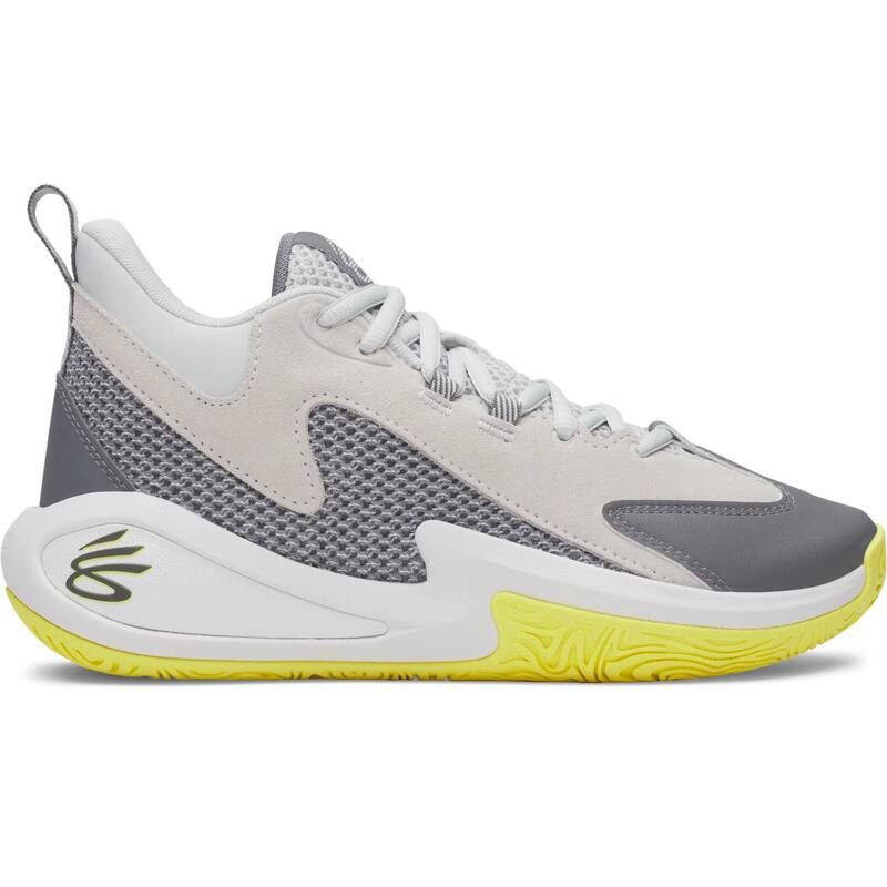 アンダーアーマー レディース シューズ スニーカー Under Armour Curry 3Z 25 Kids Basketball Shoes Halo Gray Lumin Yellow グレー