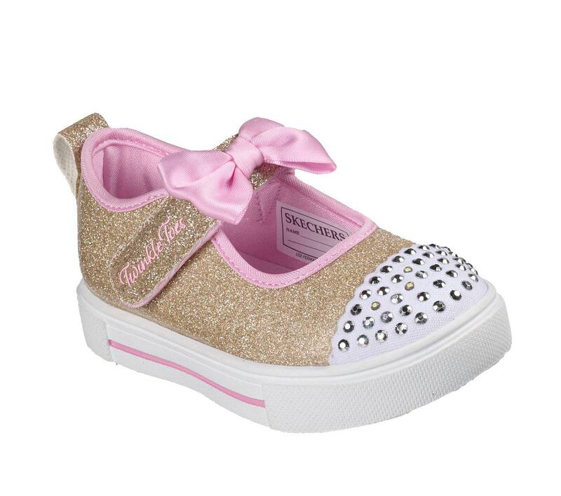 スケッチャーズ レディース シューズ スニーカー Skechers Twinkle Toes Twinkle Sparks Precious Jane Girls Light-Up Shoes Gold ゴールド