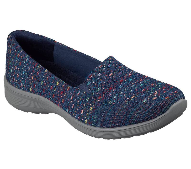 スケッチャーズ レディース シューズ サンダル 伸び伸びする相応う スニーカー Skechers Relaxed Fit Women\u0027slip-On Comfort Sneakers Navy Multi 米国海軍