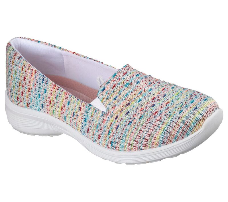 スケッチャーズ レディース シューズ サンダル 伸び伸びする相応う スニーカー Skechers Relaxed Fit Women\u0027slip-On Comfort Sneakers White Multi 白いこと