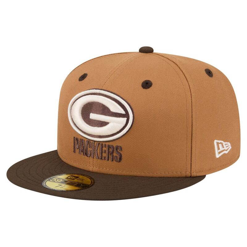 ニューエラ レディース アクセサリー 帽子 Men's New Era Light Brown/Dark Brown Green Bay Packers Two-Tone Walnut 59FIFTY Fitted Hat Pkr Lt Bro グリーン