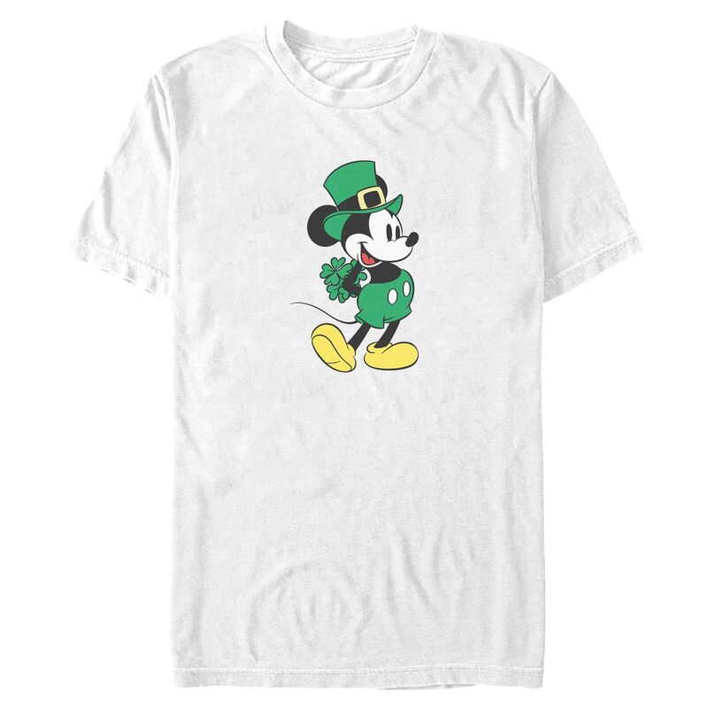 ディズニー レディース トップス Tシャツ トール グラフィック Big & Tall Disney ’ s Mickey Mouse Clover Bouquet Graphic Tee White ホワイト