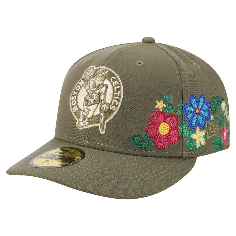 ニューエラ レディース アクセサリー 帽子 フラワー Men's New Era Olive Boston Celtics Tonal Florals 59FIFTY Fitted Hat Cel Multi マルチカラー