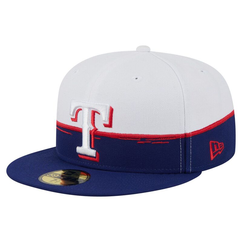 ニューエラ レディース アクセサリー 帽子 Men's New Era Royal/Whitexas Rangers Paint Stroke 59FIFTY Fitted Hat Rgr Blue ブルー