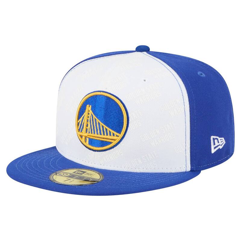 ニューエラ レディース アクセサリー 帽子 Men's New Era White/Royal Golden State Warriors Repeat 59Fifty Fitted Hat War White ホワイト 9,786円