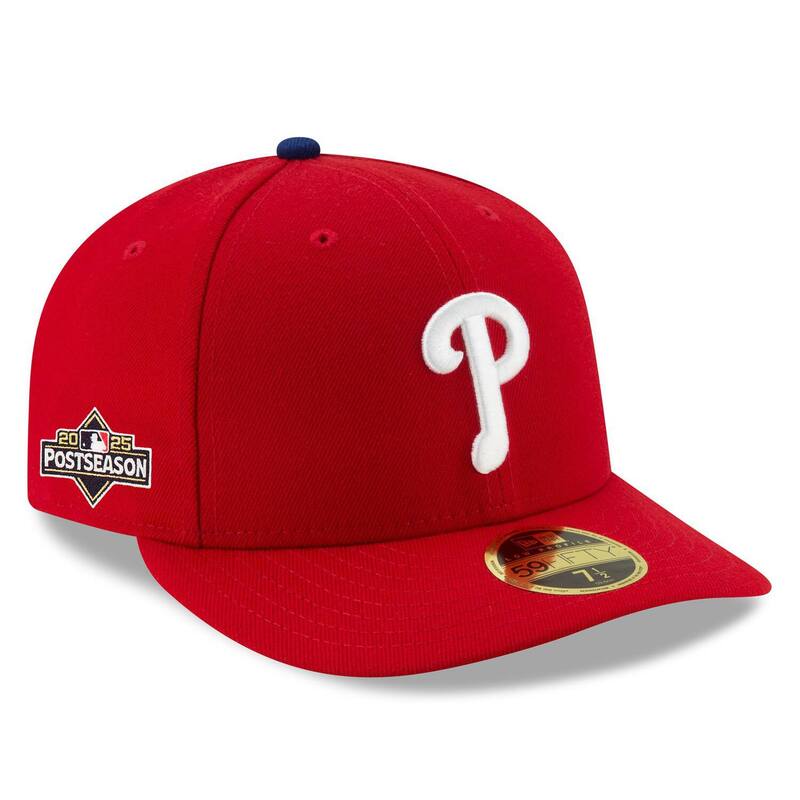 ニューエラ レディース アクセサリー 帽子 Men's New Era Red Philadelphia Phillies 2025 MLB Postseason Side Patch Low Profile 59FIFTY Fitted Hat Phl Red レッド