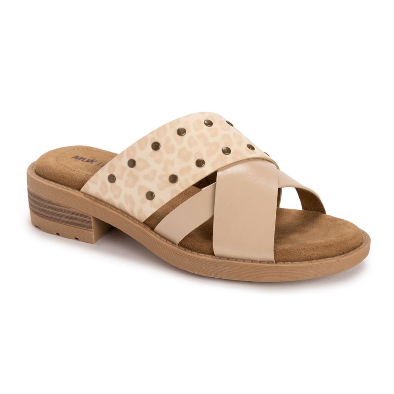 ムクルクス レディース シューズ サンダル MUK LUKS Vittoria Women'slip-On Sandals Cream クリーム