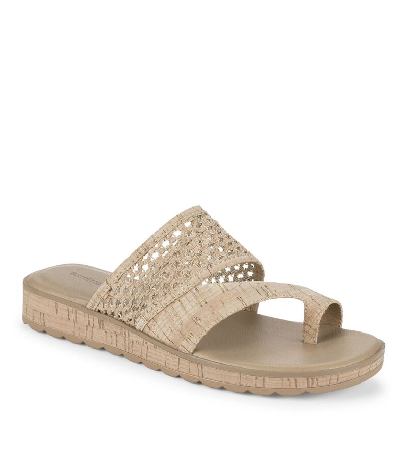 ベアトラップス レディース シューズ サンダル Baretraps Gibby Slide Women\u0027s Cushioned Slip-On Sandals Natural