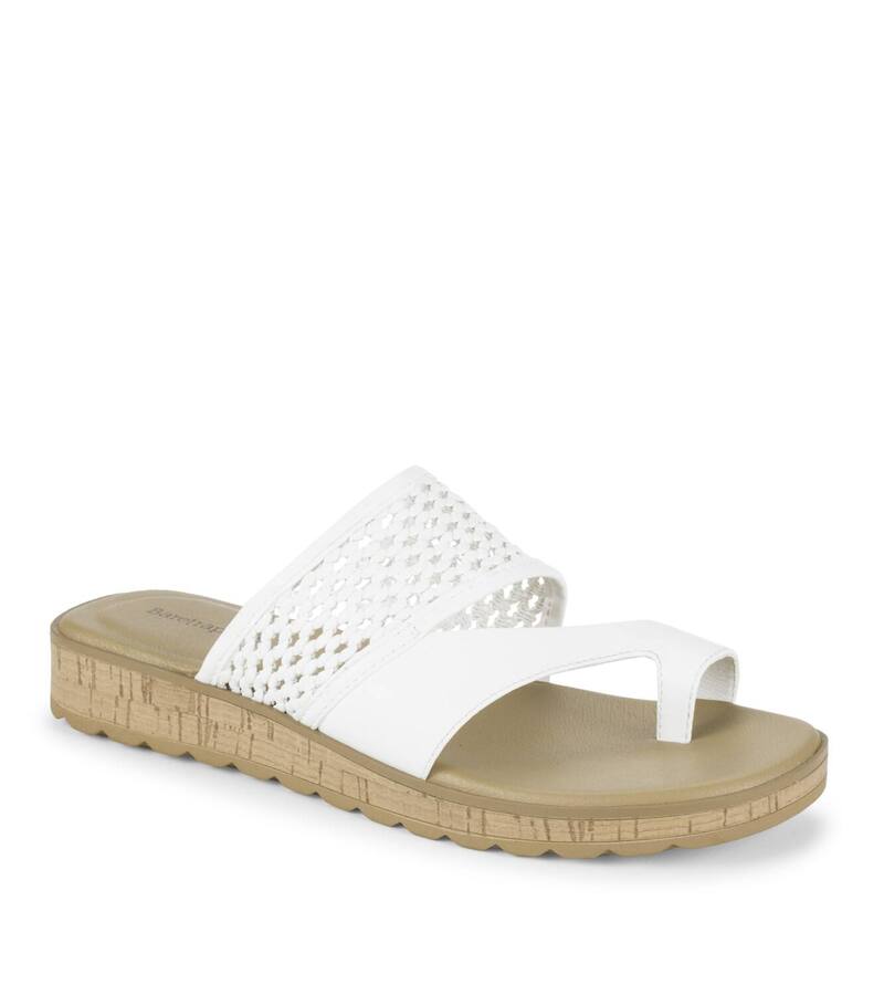 ベアトラップス レディース シューズ サンダル Baretraps Gibby Slide Women\u0027s Cushioned Slip-On Sandals White 白いこと