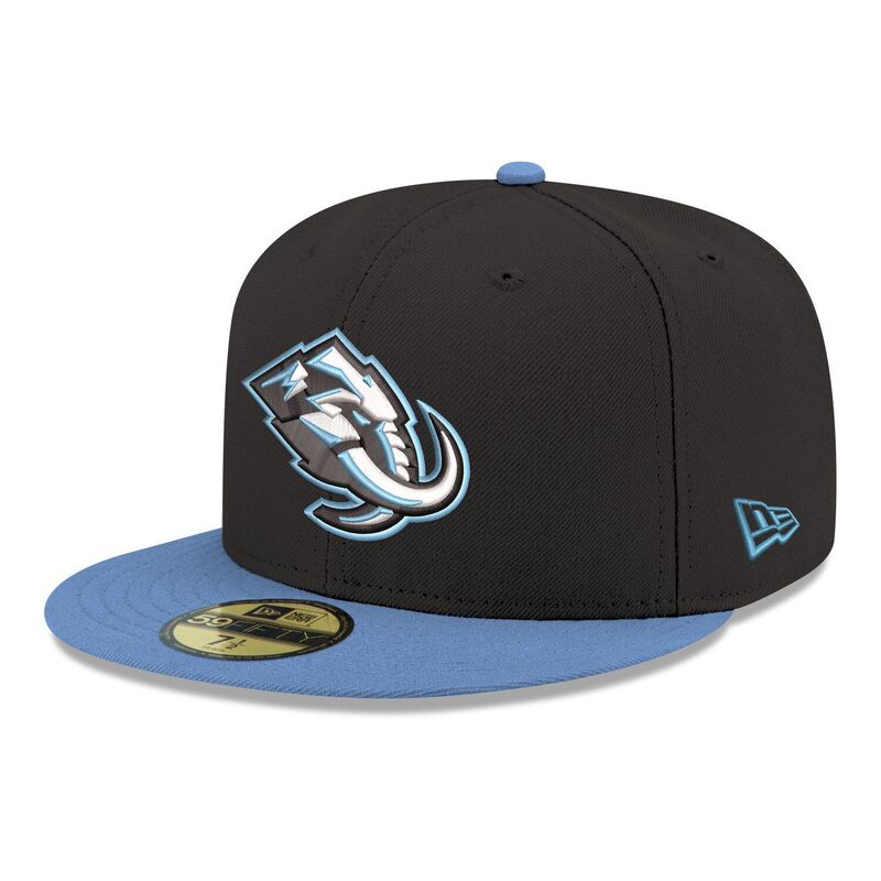 ニューエラ レディース アクセサリー 帽子 ロゴ Men's New Era Black Utah Mammoth Core Logo Two-Tone 59FIFTY Fitted Hat Utm Black ブラック