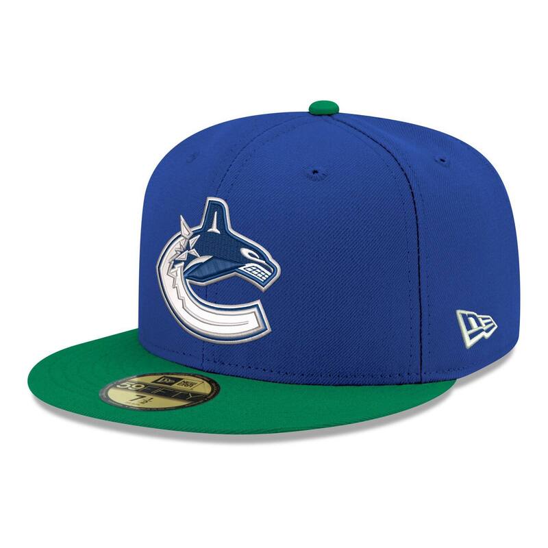 ニューエラ レディース アクセサリー 帽子 ロゴ Men's New Era Blue Vancouver Canucks Core Logo Two-Tone 59FIFTY Fitted Hat Cnk Blue ブルー