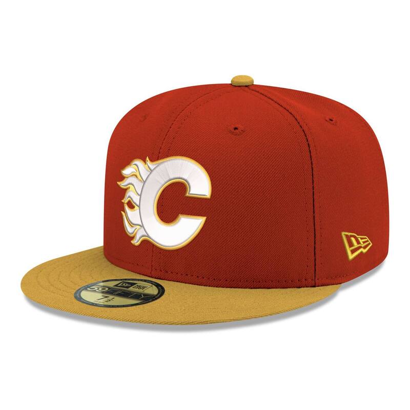 ニューエラ レディース アクセサリー 帽子 ロゴ Men's New Era Red Calgary Flames Core Logo Two-Tone 59FIFTY Fitted Hat Flm Red レッド