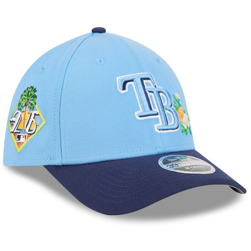 ニューエラ レディース アクセサリー 帽子 Men's New Era Light Blue/Navy Tampa Bay Rays 2026 Spring Training M-Crown 39THIRTY Flex Hat Ray Light ネイビー