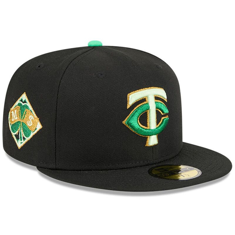 ニューエラ レディース アクセサリー 帽子 Men's New Era Black Minnesota Twins 2026 St. Patrick's Day 59FIFTY Fitted Hatwn Black ブラック