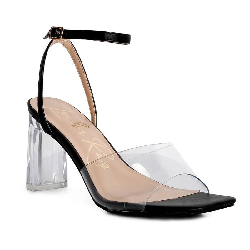 ロンドンラグ レディース シューズ パンプス サンダル ヒール London Rag Twinkle Women's Block Heeled Sandals Black ブラック