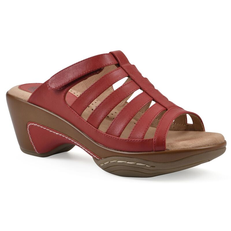 ホワイトマウンテン レディース シューズ サンダル White Mountain Valencia Women'slip-On Clog Sandals Red Burnished Smooth レッド|ReVida 店