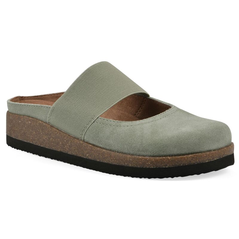 ホワイトマウンテン レディース シューズ サンダル White Mountain Bassi Women's Mary Jane Clogsage Green Suede グリーン