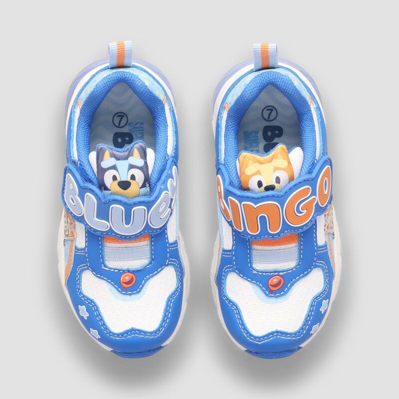 アニメキャラクター レディース シューズ スニーカー Licensed Character Bluey Bingo Toddler Boys Light Up Athletic Sneakers Navy Light Blue ネイビー