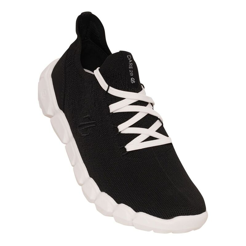 デアツービー レディース シューズ スニーカー ニット Dare 2B Womens/Ladies Hex-At Knitted Trainers Black And White ホワイト