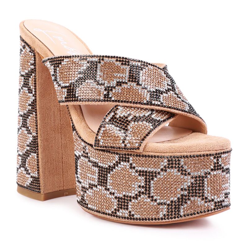 ロンドンラグ レディース シューズ パンプス プラットフォーム サンダル London Rag Sinful Women's Platform Slide Sandals Gold ゴールド