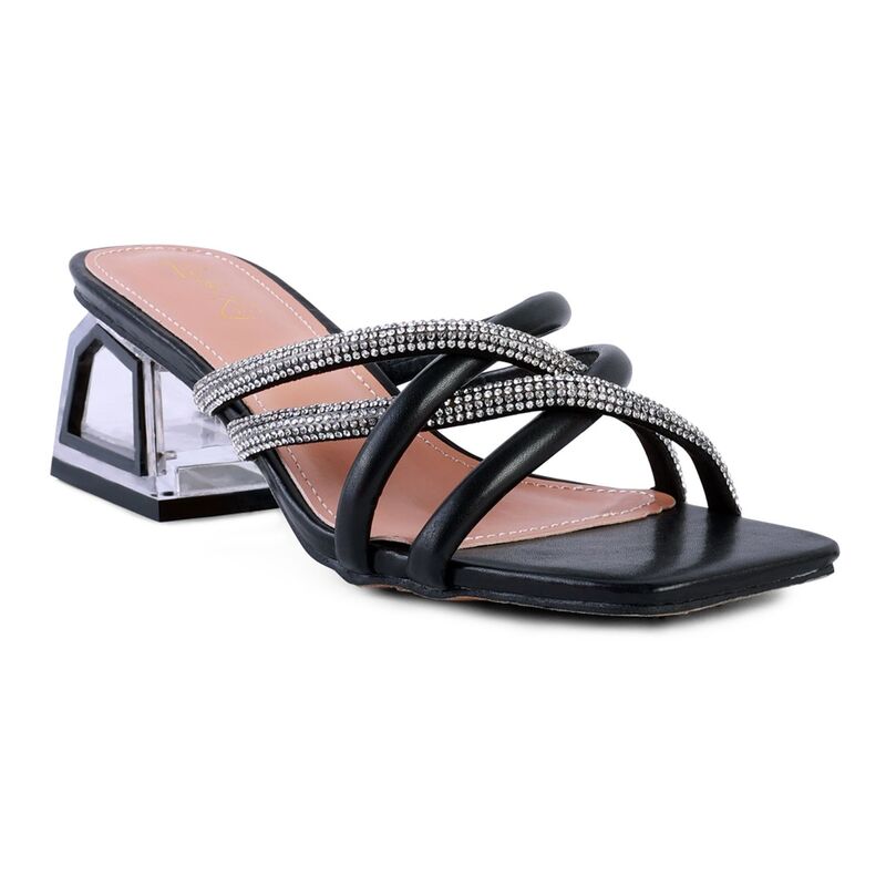 ロンドンラグ レディース シューズ パンプス カットアウト サンダル ヒール London Rag Parisian Women's Cut-Out Heel Sandals Black ブラック