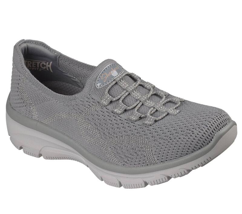 スケッチャーズ レディース シューズ サンダル 伸び伸びする相応う スニーカー Skechers Relaxed Fit Easy Going Women\u0027slip-On Comfort Sneakers Light Gray 薄墨色