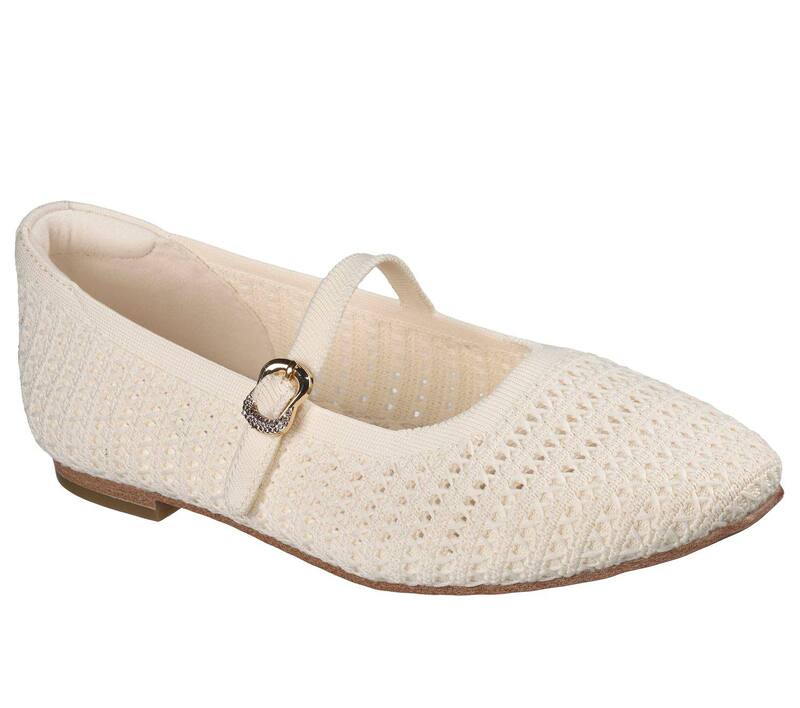 スケッチャーズ レディース シューズ サンダル Skechers Cleo Snip Women'slip-On Comfort Flats Off White オフホワイト