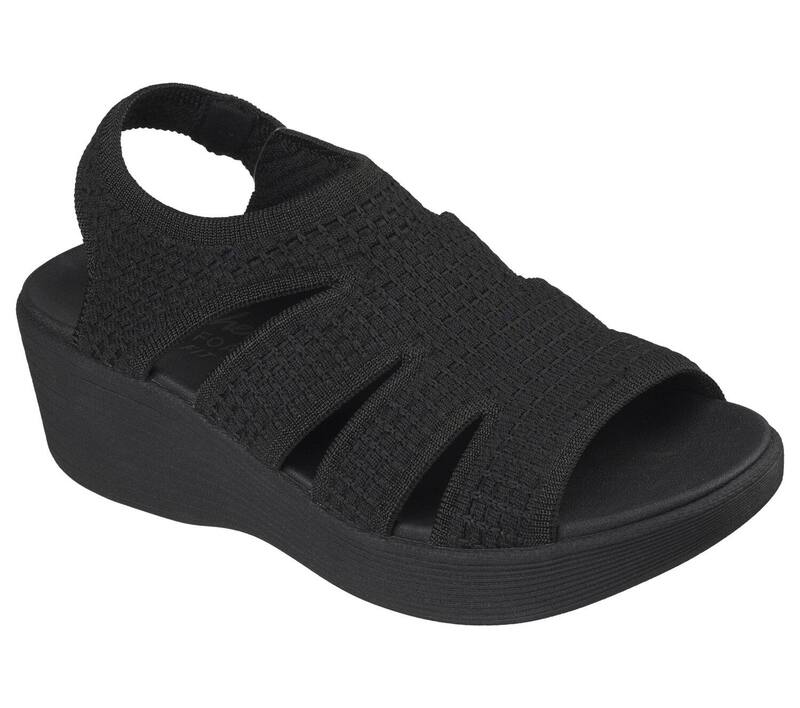 スケッチャーズ レディース シューズ サンダル Skechers Parallelite Dreammaker Women's Wedge Sandals Black ブラック｜ReVida 店