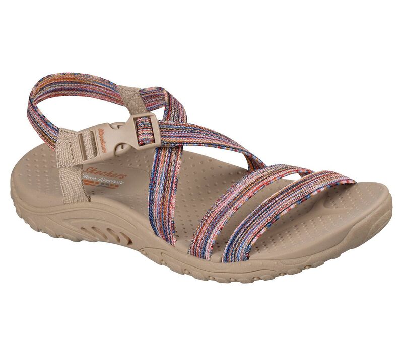 スケッチャーズ レディース シューズ サンダル Skechers Reggae Tropical Trail Women's Comfort Sandals Taupe Multi トープ|ReVida 店