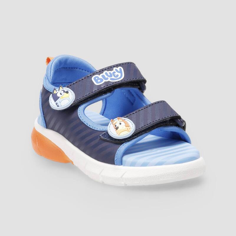 アニメ文字記号 レディース シューズ サンダル Licensed Character Bluey Toddler Boys Light Up Adjustable Strap Sandals Blue Multi 青色 レディース靴-コンフォートサンダル