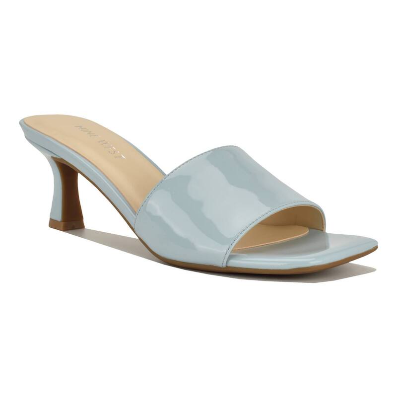 ナインウェスト レディース シューズ パンプス サンダル Nine West Akin Women's Dressandals Wedge Open Toe Sandals Lt Blue ブルー|ReVida 店
