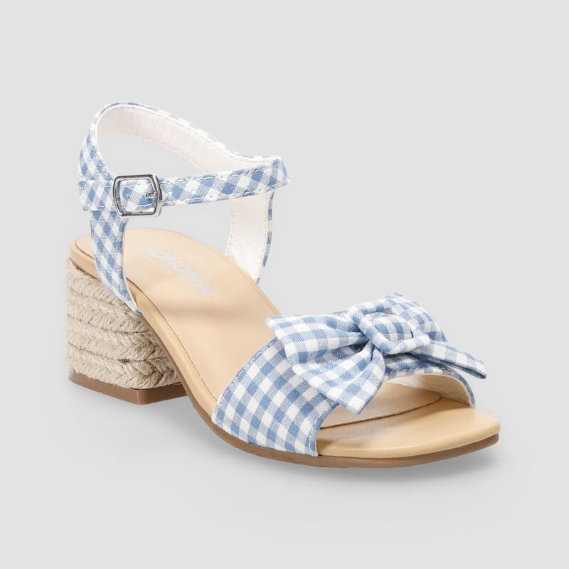 ソノマ レディース シューズ サンダル ギンガムチェック ギンガム ヒール Sonoma Goods For Life Kids Gingham Bow Block Heel Sandals Blue ブルー