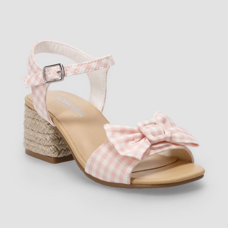 ソノマ レディース シューズ サンダル ギンガムチェック ギンガム ヒール Sonoma Goods For Life Kids Gingham Bow Block Heel Sandals Pink ピンク