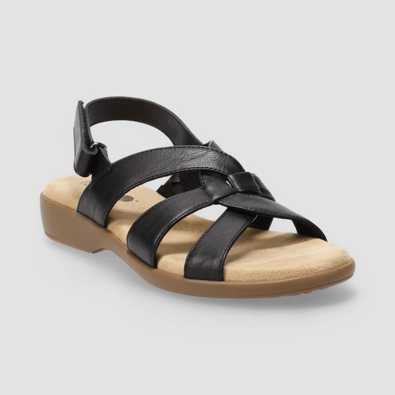 クロフト＆バロー レディース シューズ サンダル Croft & Barrow Krissen Criss-Crosstrap Women's Comfort Sandals Black ブラック
