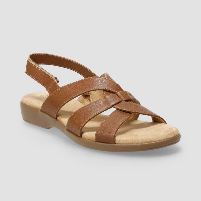 クロフト＆バロー レディース シューズ サンダル Croft & Barrow Krissen Criss-Crosstrap Women's Comfort Sandals Cognac｜ReVida 店