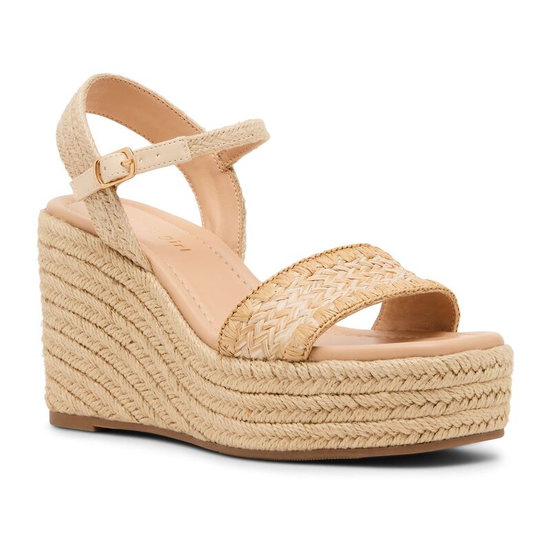 マッデンガール レディース シューズ サンダル アンクル madden girl Valleyy Women's Wedge Sandals With Ankle Strap Dk Natural