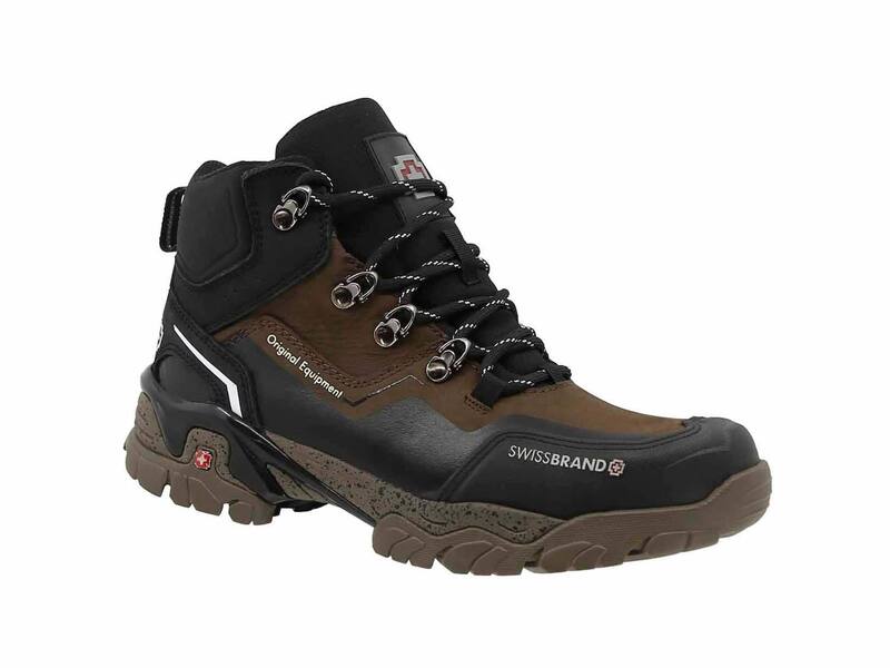 スイスブランド レディース シューズ ブーツ・レインブーツ レザー Leather Hiking Boot Alpes By Swissbrand Brown ブラウン