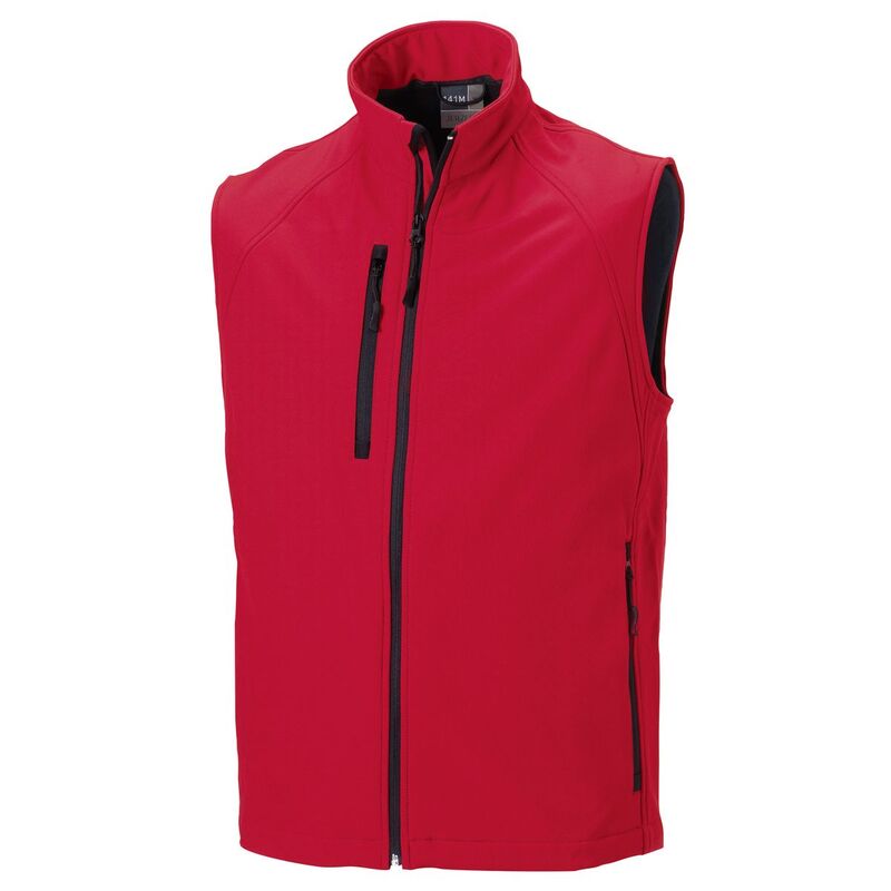 ラッセルアスレチック レディース アウター ジャケット・ブルゾン ジレ Russell Athletic Russell Mens 3 Layer Soft Shell Gilet Jacket Classic Red レッド