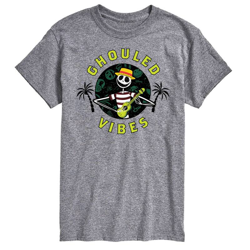 アニメキャラクター レディース トップス Tシャツ グラフィック Licensed Character Men's Disney's The Nightmare Before Christmas Ghouled Vibes Graphic Tee Athletic Heather ヘザー