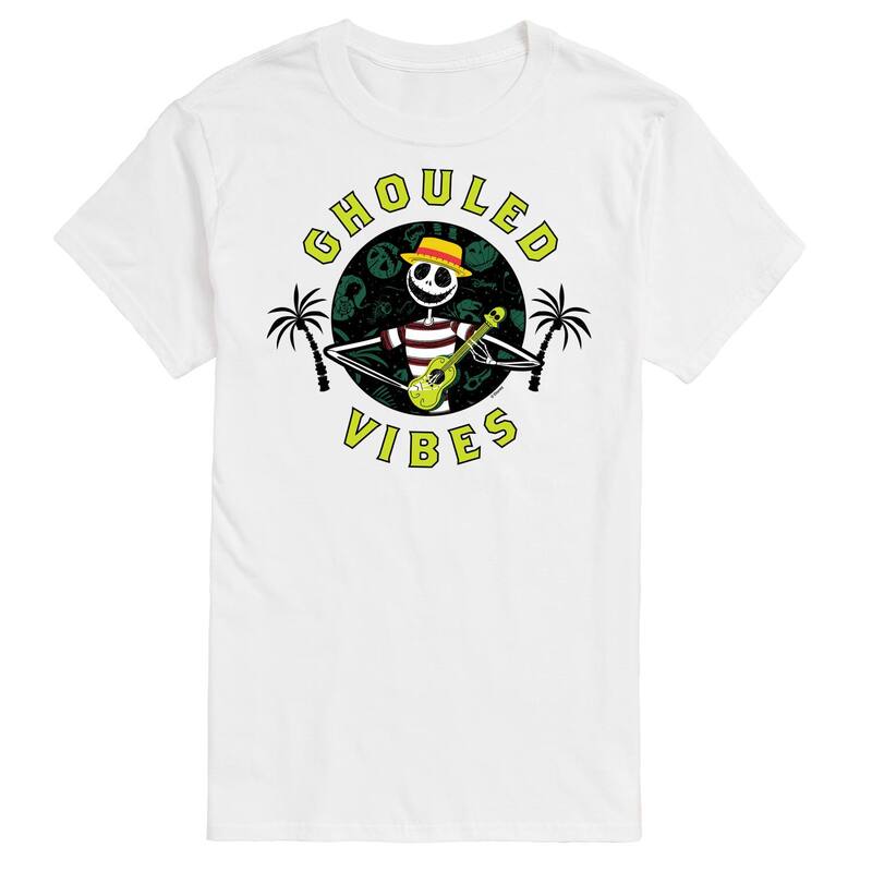 アニメキャラクター レディース トップス Tシャツ グラフィック Licensed Character Men's Disney's The Nightmare Before Christmas Ghouled Vibes Graphic Tee White ホワイト|ReVida 店