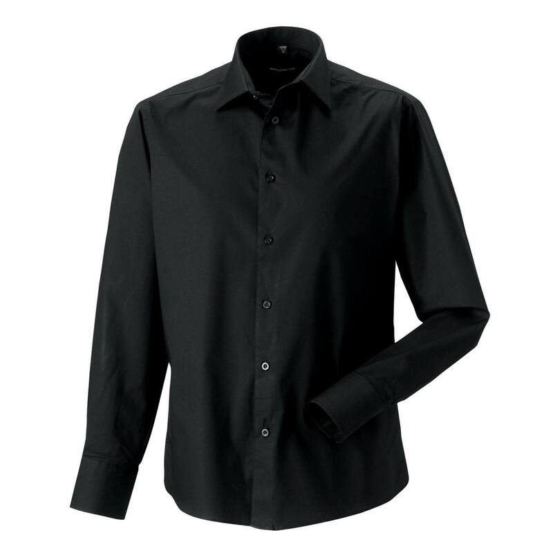 ラッセルアスレチック レディース トップス プルオーバー 長袖 Russell Athletic Russell Collection Mens Fitted Long-Sleeved Shirt Black 黒いこと