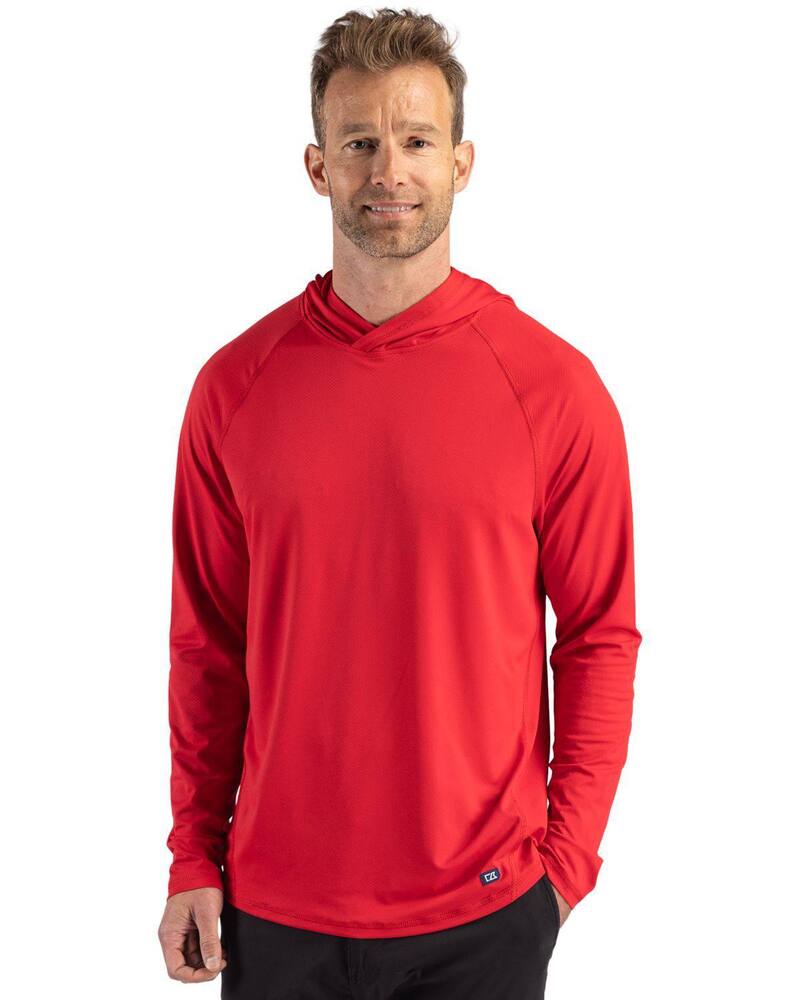 カッターアンドバック レディース アウター ニット・セーター Cutter & Buck Prospect Epiconfidence Recycled Mens Hooded Pullovered レッド｜ReVida 店