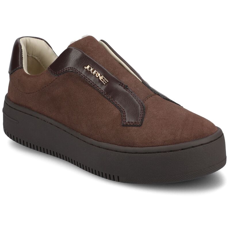 旅行 レディース シューズ スニーカー Journee Collection Pheobe Women\u0027slip-On Sneakers Chocolate 黒茶