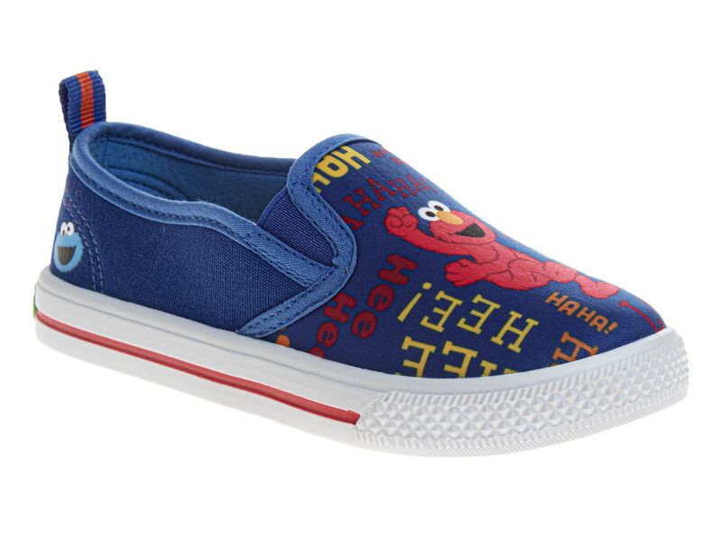 アニメ文字記号 レディース シューズ スニーカー Licensed Character Toddler Kidsesame Street Elmo and Cookie Monster Slip-On Canvasneakers Beige Khaki カーキ