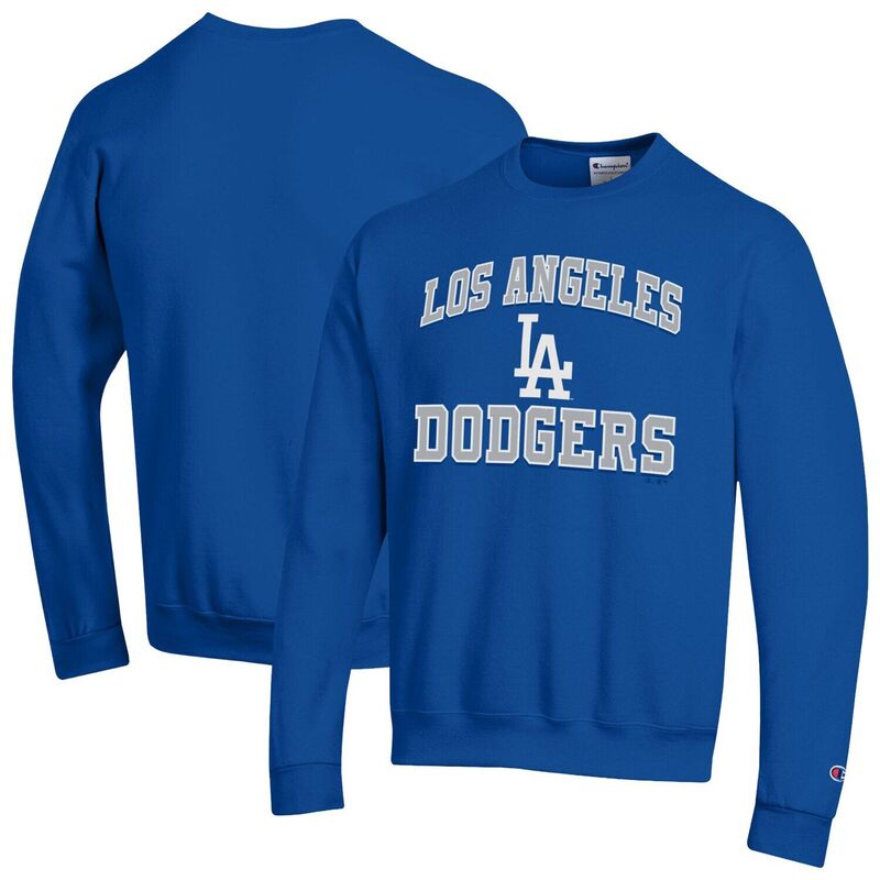 チャンピオン レディース トップス Tシャツ スウェット Men's Champion Royalos Angeles Dodgers Heart & Soul Powerblend Sweatshirt Lad Blue ブルー