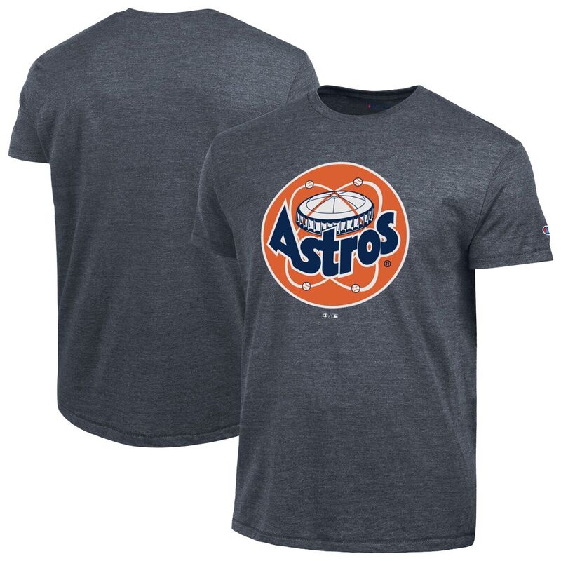 はやりっ児 レディース トップス プルオーバー ロゴタイプ Men\u0027s Championavy Houston Astros Cooperstown Logo Tri-Blend T-Shirt Ast Navy 米国海軍
